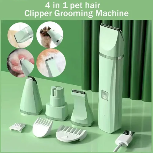 4-in-1 Multi-functional type c charge Dog Clippers Cordless