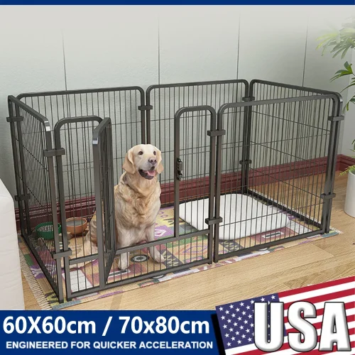 4/6 Panels Dog Fence Playpen Foldable
